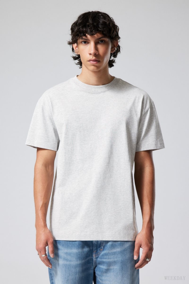 Weekday Oversized Heavyweight T-shirt Szürke | VSUV4171