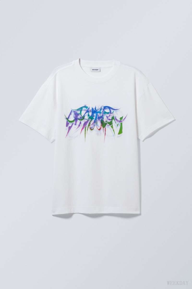 Weekday Oversized Printed Grafika Tee Graphic Print | PGDI0355