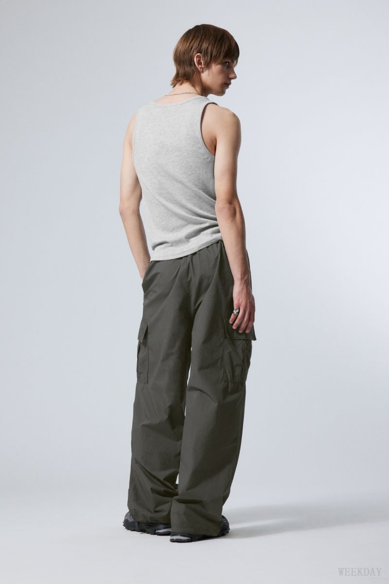 Weekday Parachute Loose Cargo Trousers Sötétszürke | LHOA4119