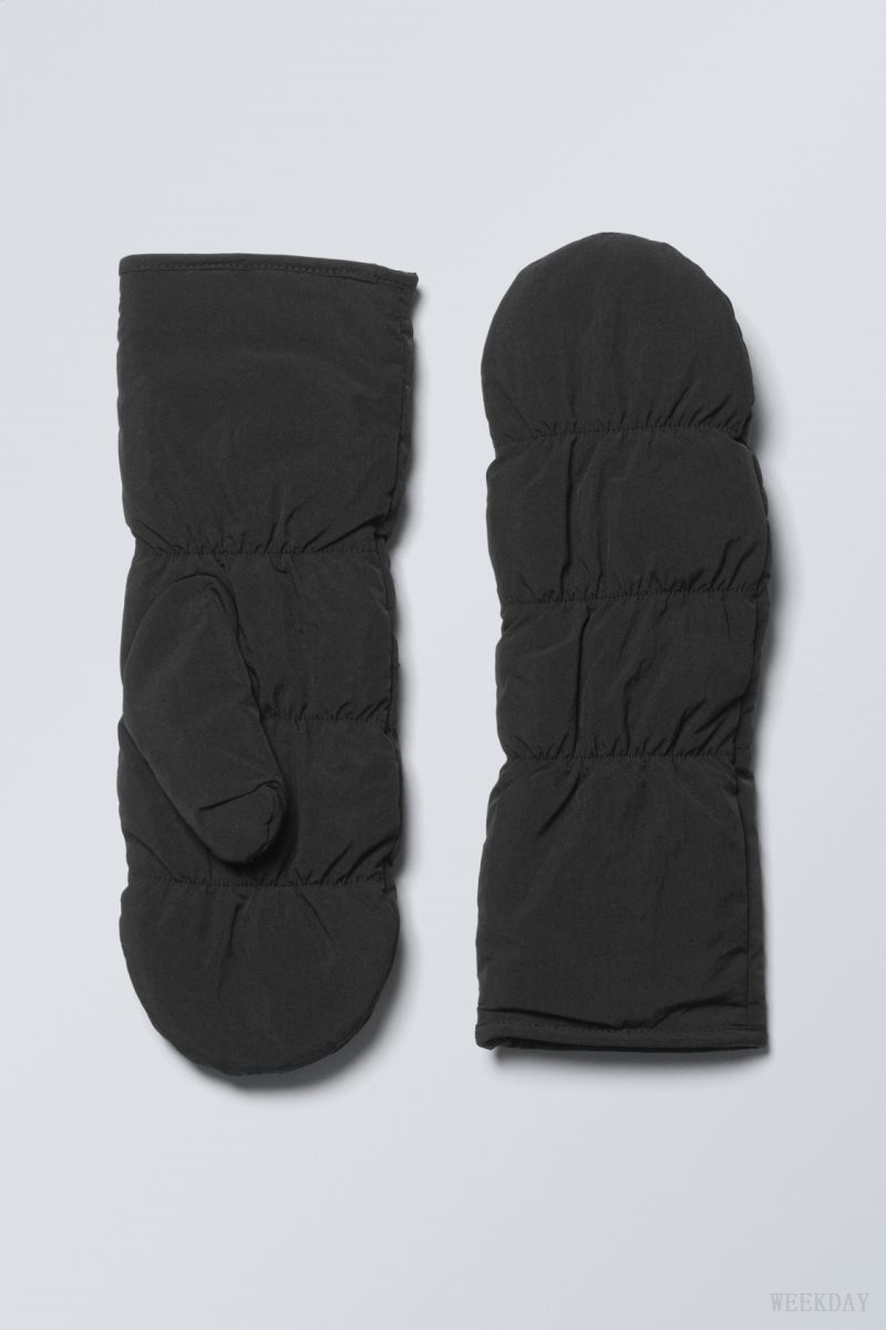 Weekday Párnázott Mittens Fekete | XVYD6496