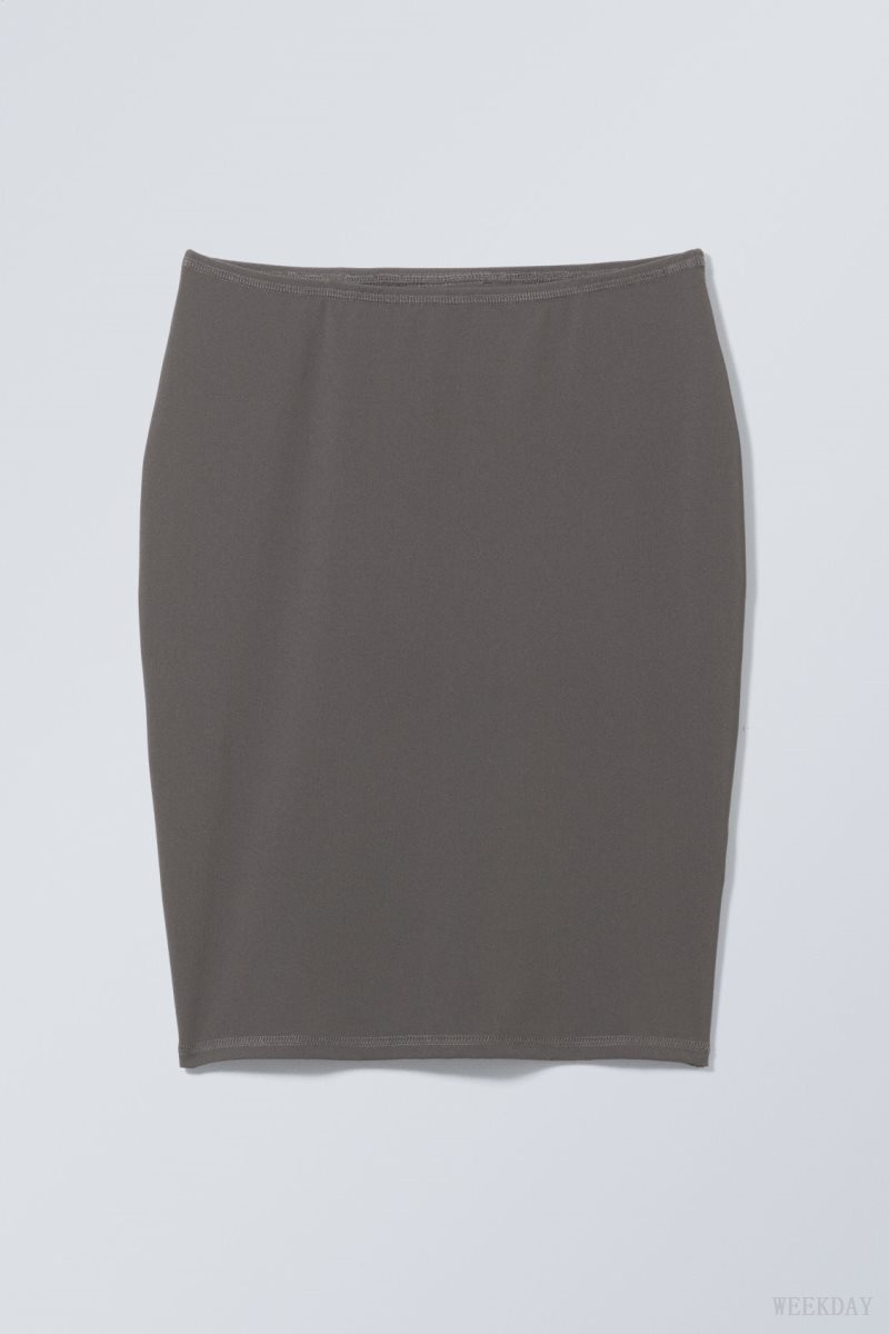 Weekday Rachel Tube Midi Skirt Sötétszürke | AHVV3298