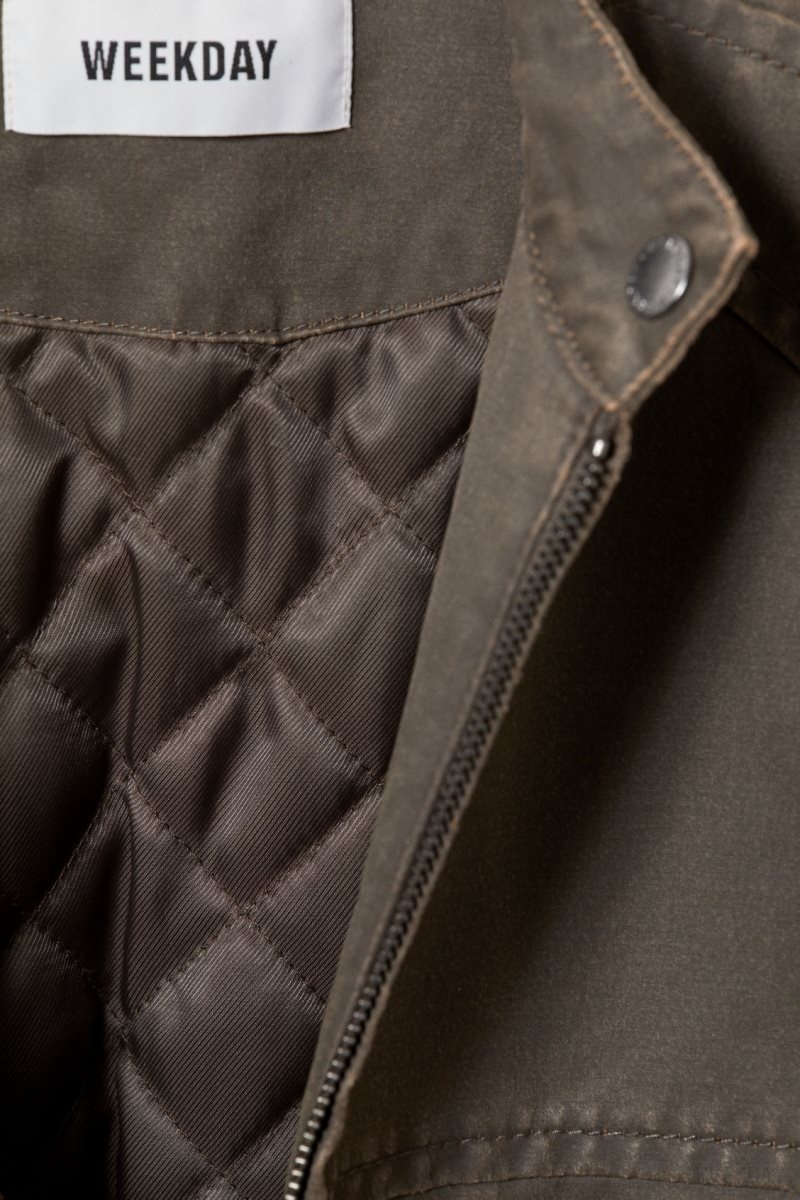 Weekday Reed Coated Motoros Jacket Sötét | BVIH8512