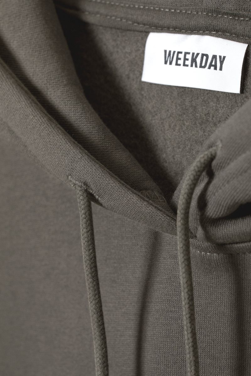 Weekday Relaxed Heavy Hoodie Fekete | RPIP1882