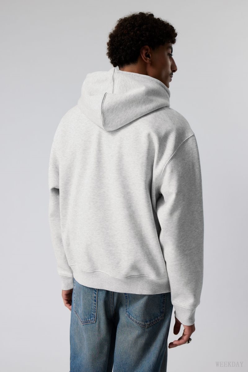 Weekday Relaxed Heavy Hoodie Szürke | RHXY0465