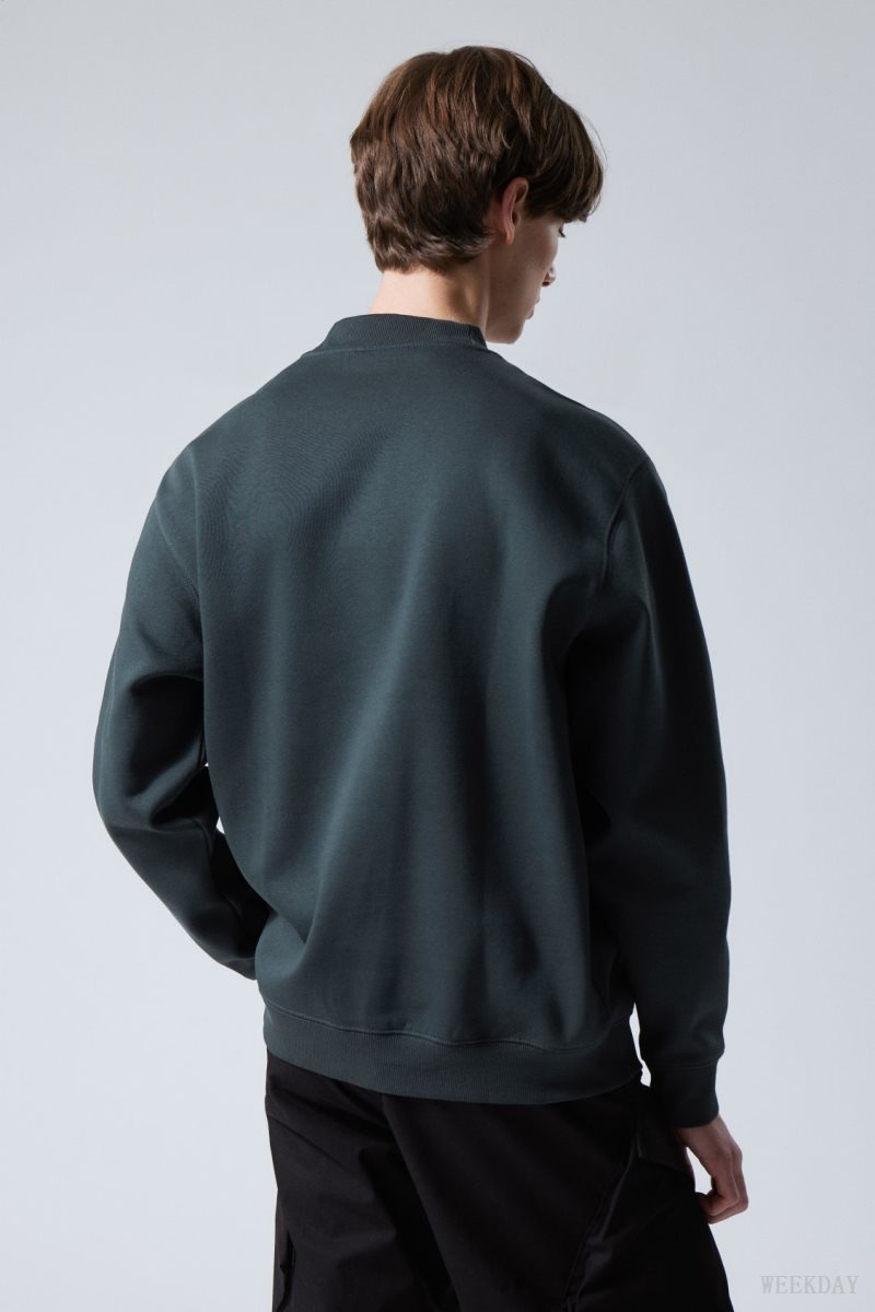 Weekday Relaxed Heavyweight Sweatshirt Sötétszürke | NDKE5762