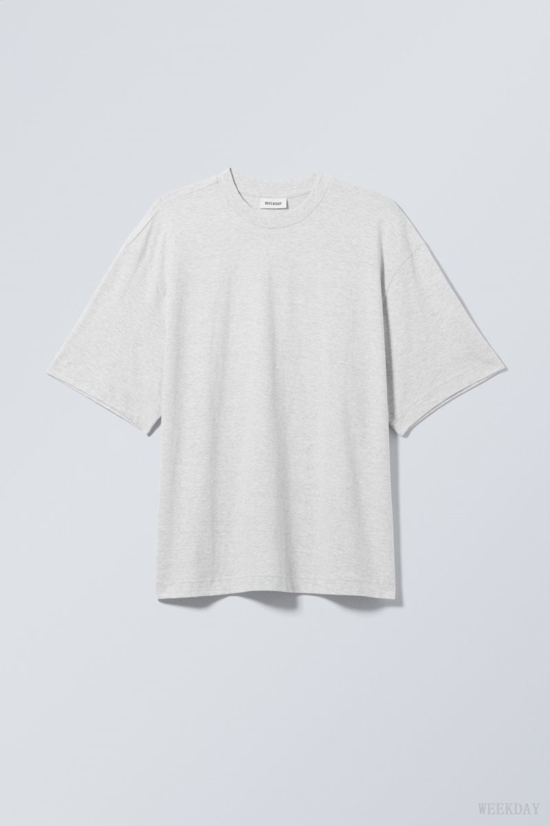 Weekday Soft Oversized T-shirt Világos Szürke | ACVH9565