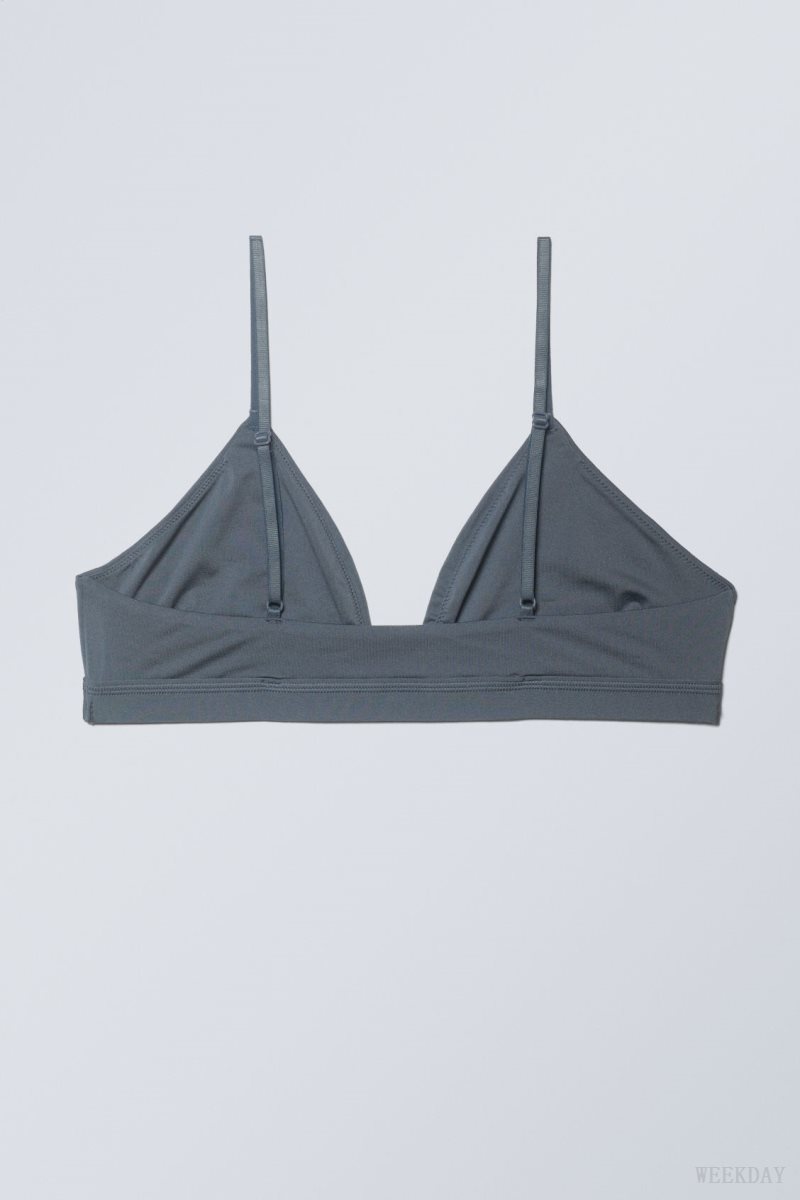 Weekday Soft Triangle Bralette Soul Kék | VXUD5099