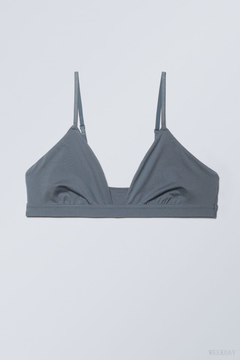 Weekday Soft Triangle Bralette Soul Kék | VXUD5099