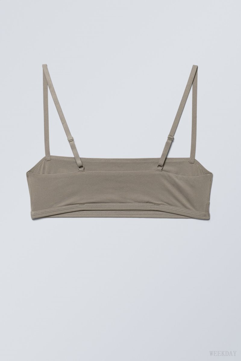 Weekday Soul Soft Bra Melltartó Dusty Mole | FUOR0874