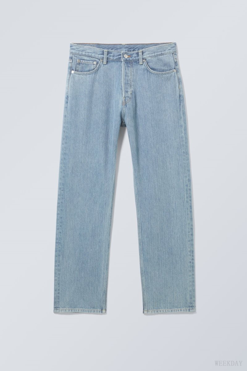 Weekday Space Relaxed Egyenes Jeans Kék | CNKN4785