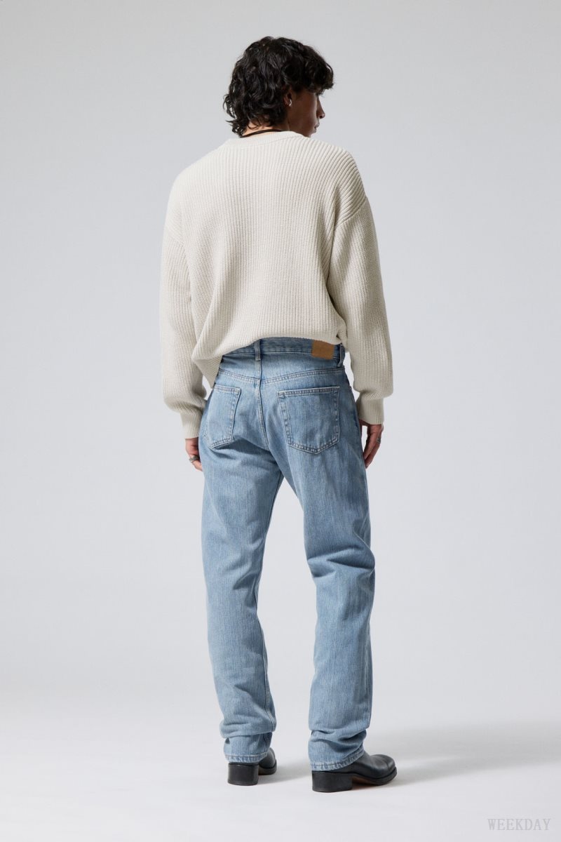 Weekday Space Relaxed Egyenes Jeans Kék | CNKN4785