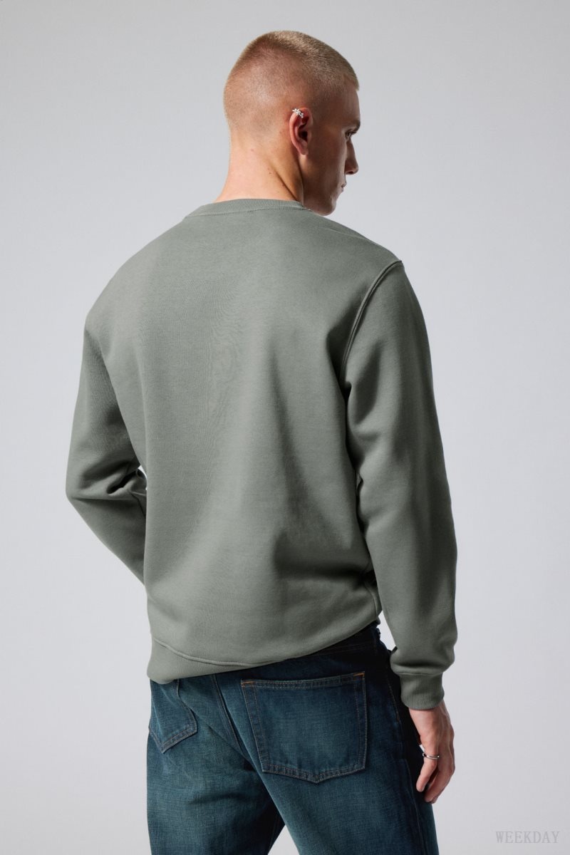 Weekday Standard Midweight Sweatshirt Khaki | GRZC7673