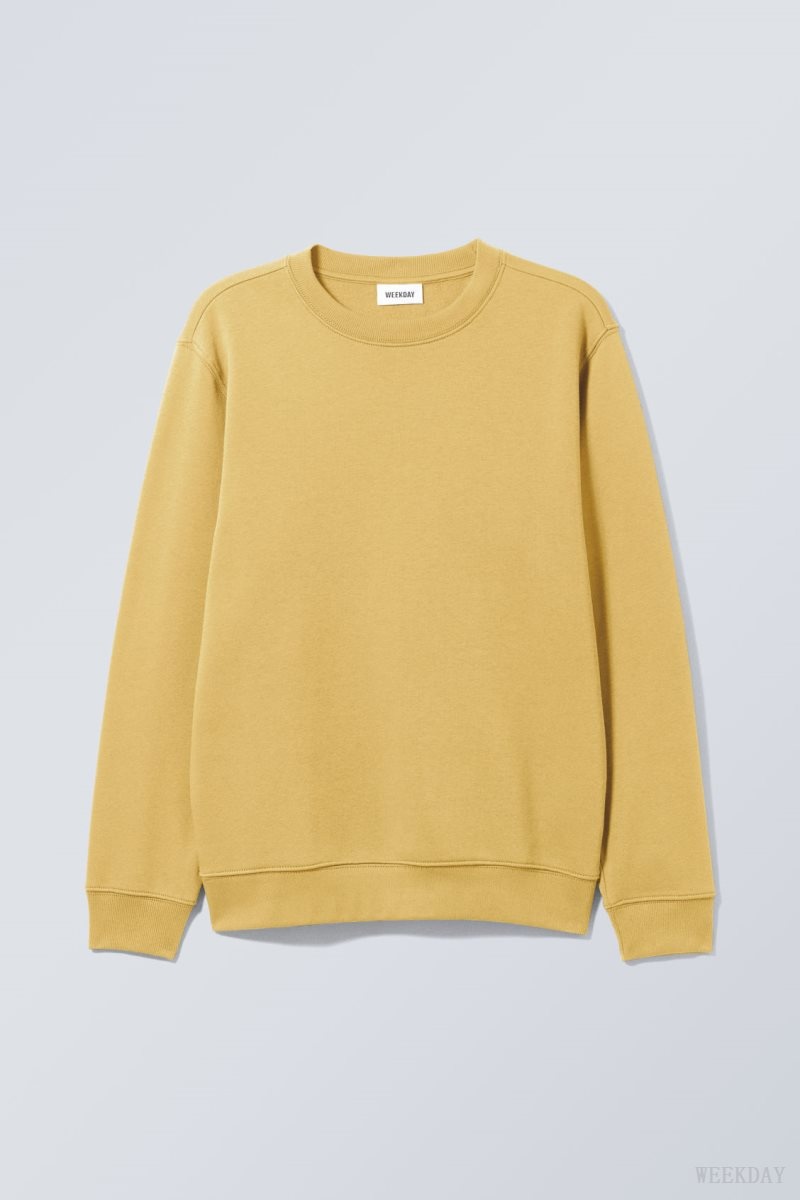 Weekday Standard Midweight Sweatshirt Sárga | NBCS9539