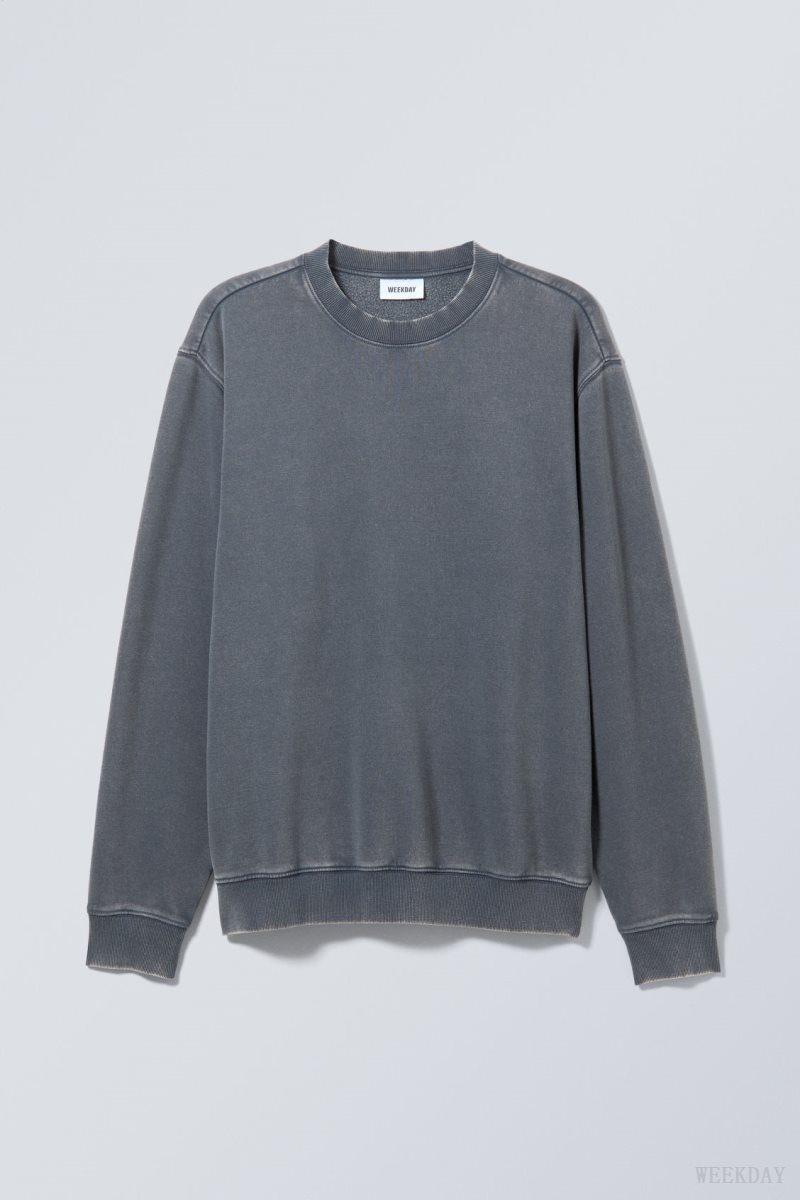 Weekday Standard Midweight Sweatshirt Sötétkék | OFDJ7404