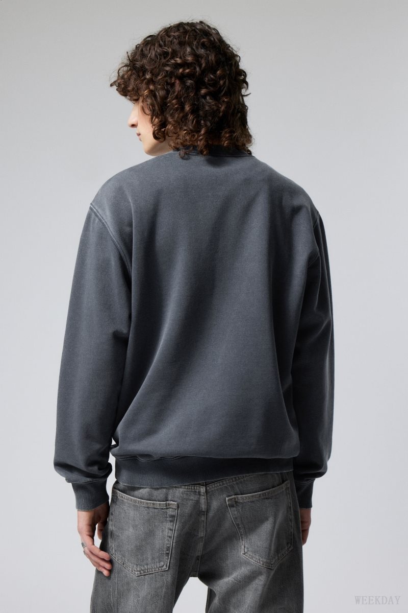 Weekday Standard Midweight Sweatshirt Sötétkék | OFDJ7404