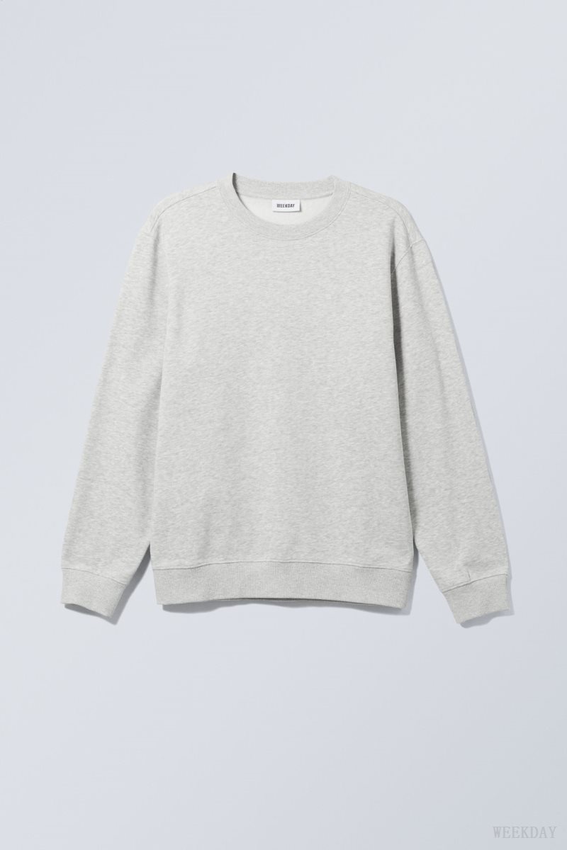 Weekday Standard Midweight Sweatshirt Szürke | ENTK4391