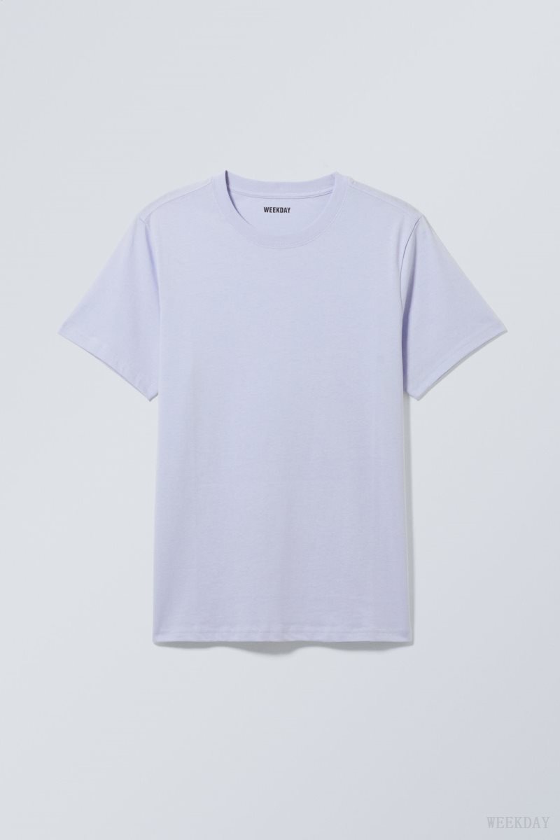 Weekday Standard Midweight T-shirt Lila | FSTG1904