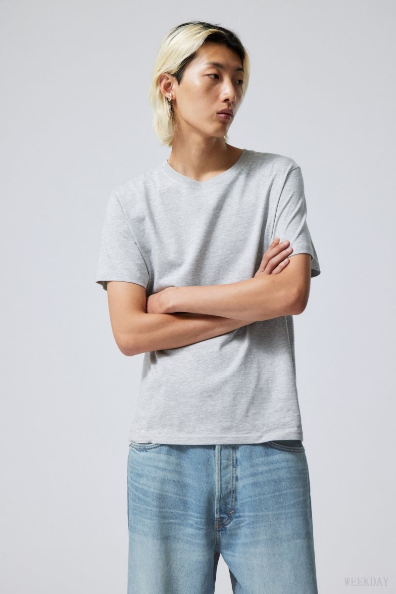 Weekday Standard Midweight T-shirt Szürke | ZPHG1797