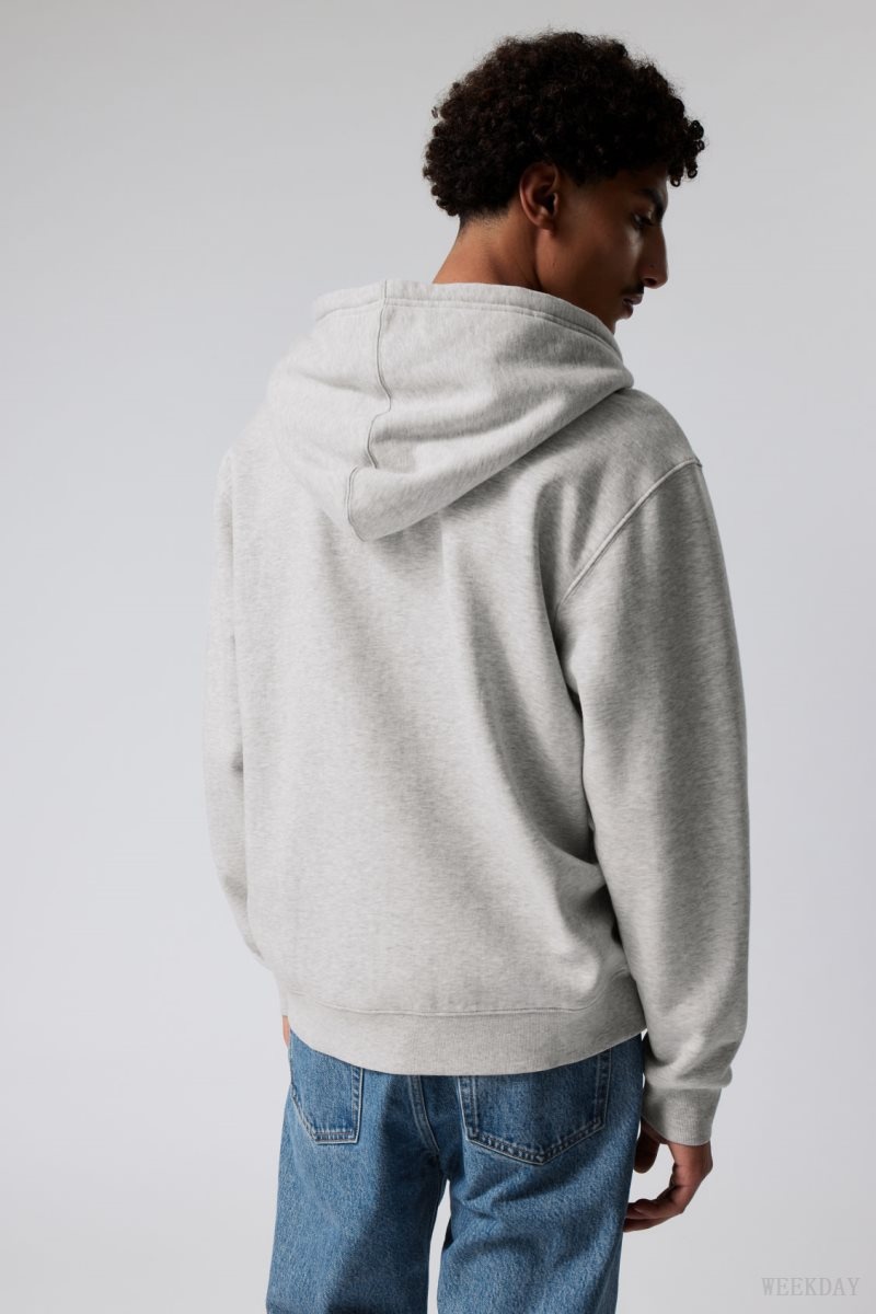 Weekday Standard Midweight Zip Hoodie Szürke | YTOJ5510