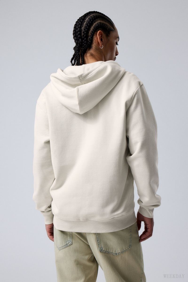 Weekday Standard Midweight Zip Hoodie Világos Szürke | FNFB6978