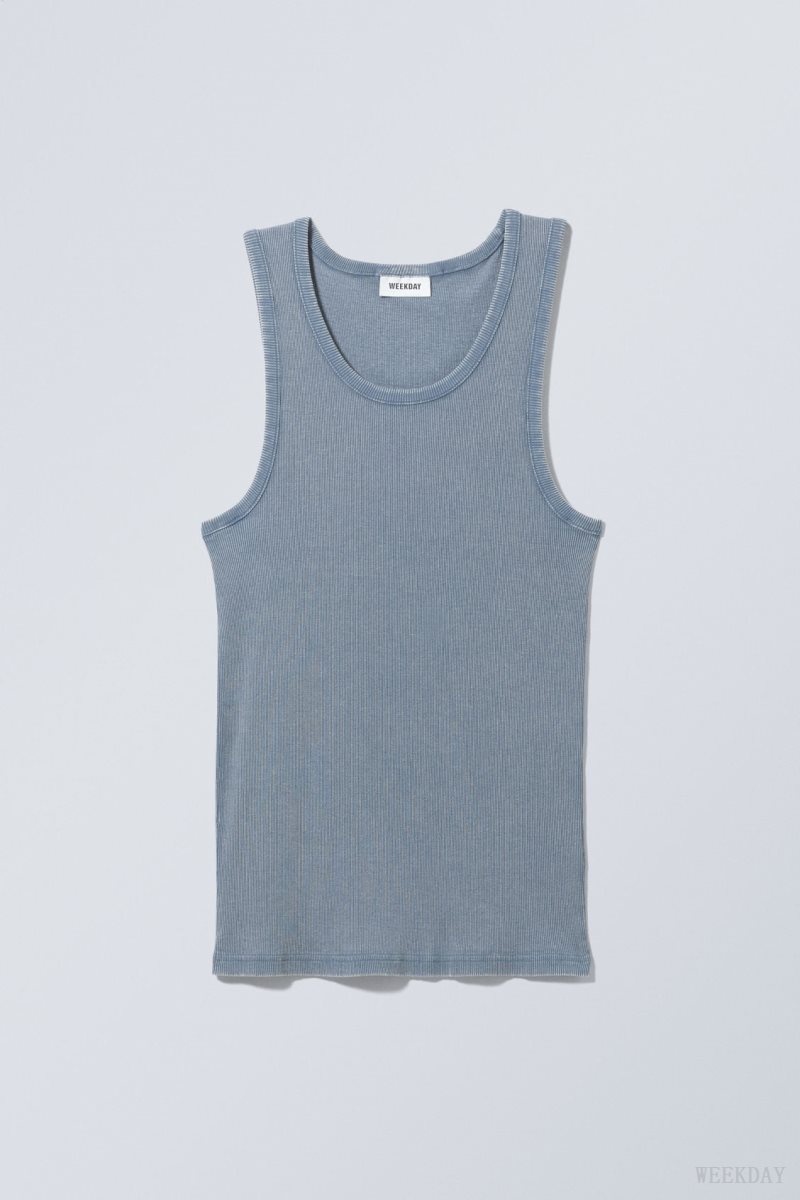 Weekday Standard Tank Top Kék | FKVV5322