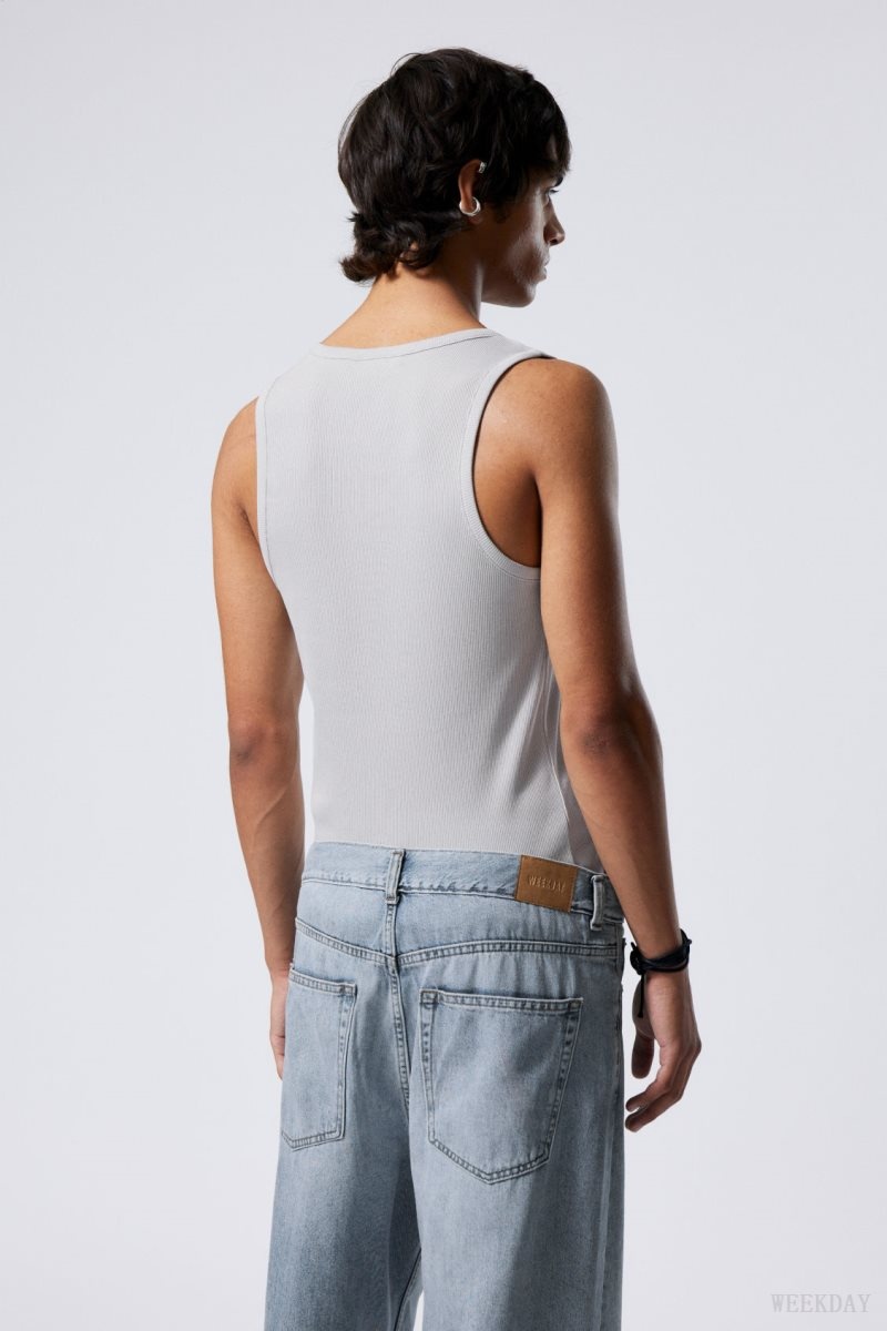 Weekday Standard Tank Top Világos Szürke | YHAC3287