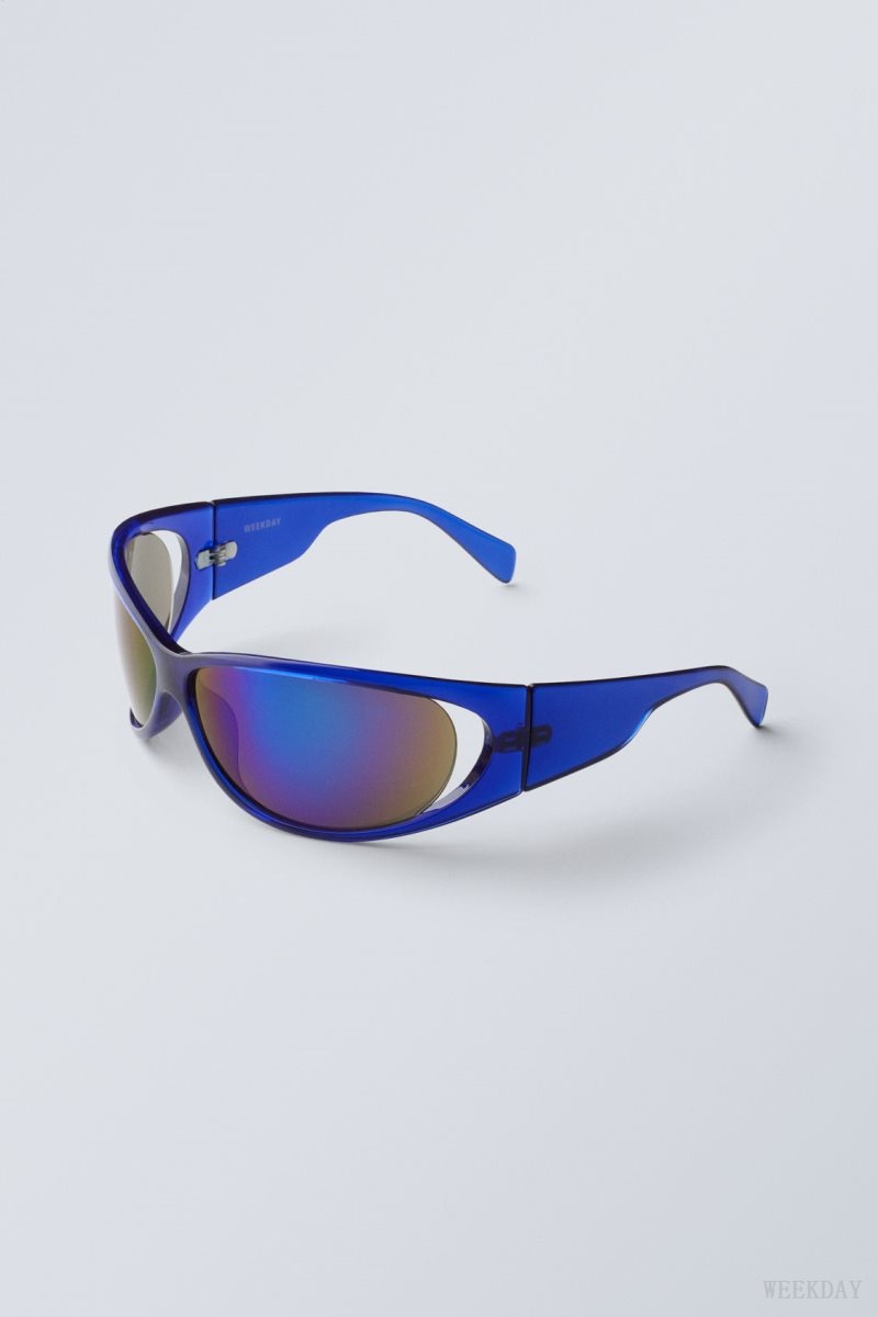 Weekday Strike Sunglasses Kék | YJYE0682