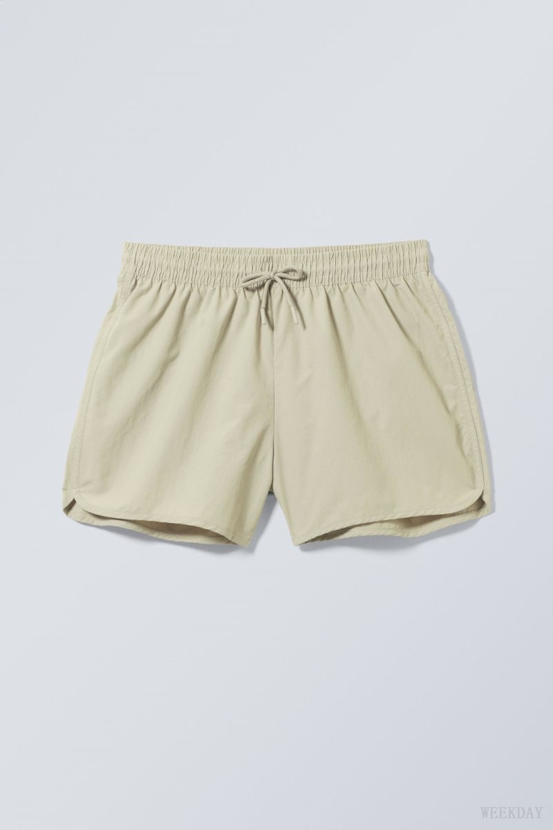 Weekday Tan Structure Swim Shorts Világos | GBWB9031