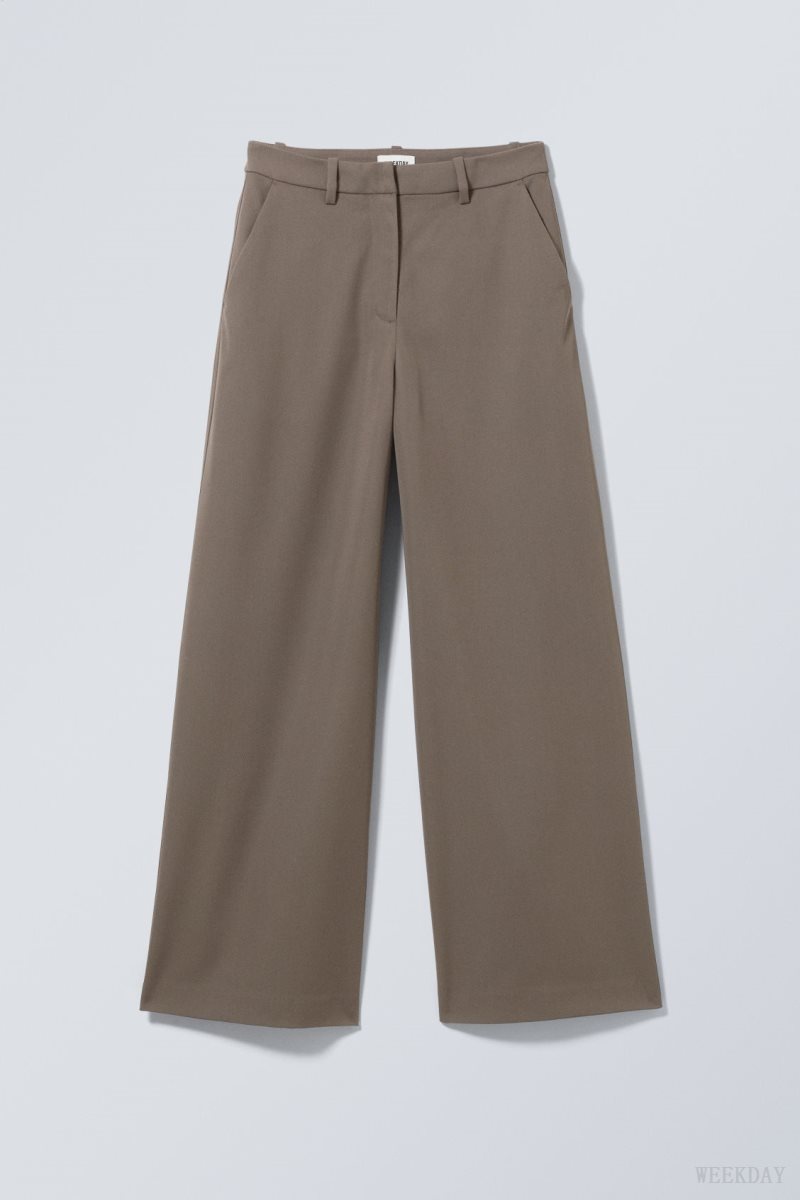 Weekday Tate Suiting Trousers Khaki Zöld | YEHM8142