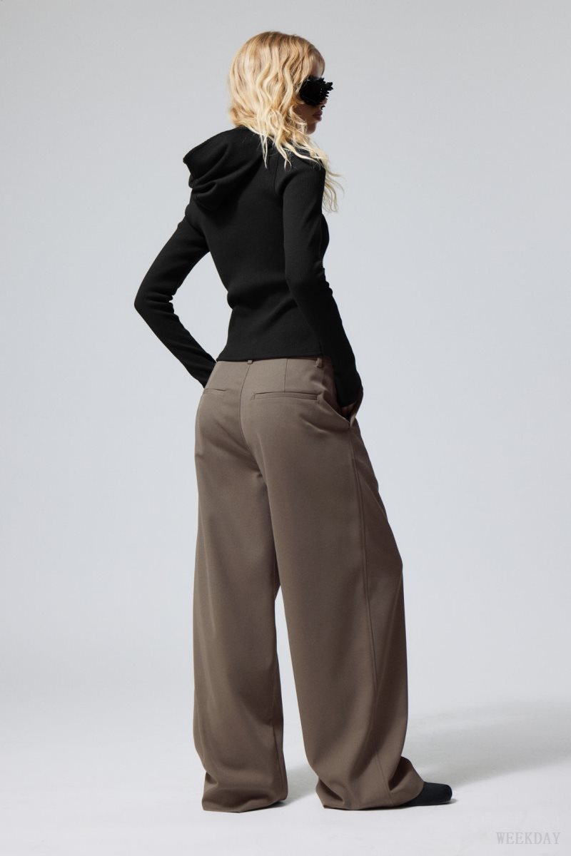 Weekday Tate Suiting Trousers Khaki Zöld | YEHM8142