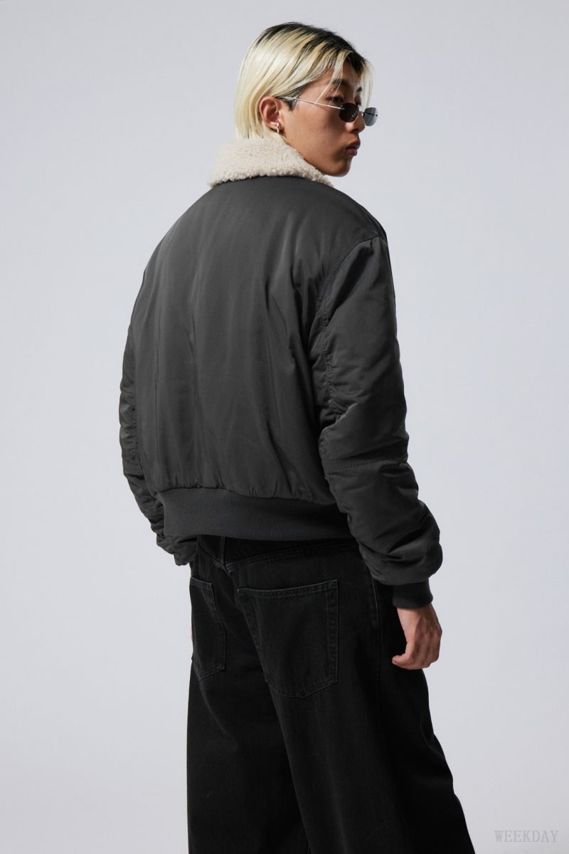 Weekday Timo Regular Bomber Jacket Szürke | MPIB0666