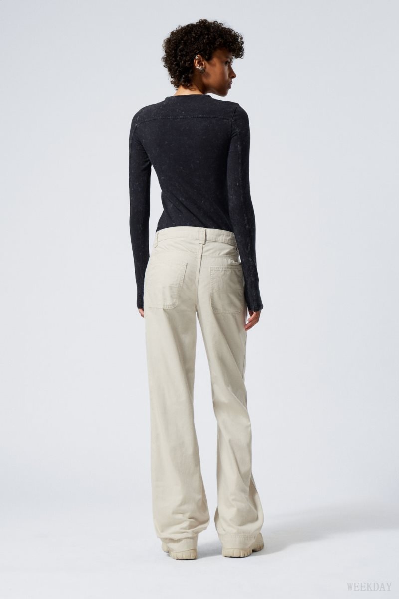 Weekday Tony Pamut Twill Trousers Világos | QSUI3859