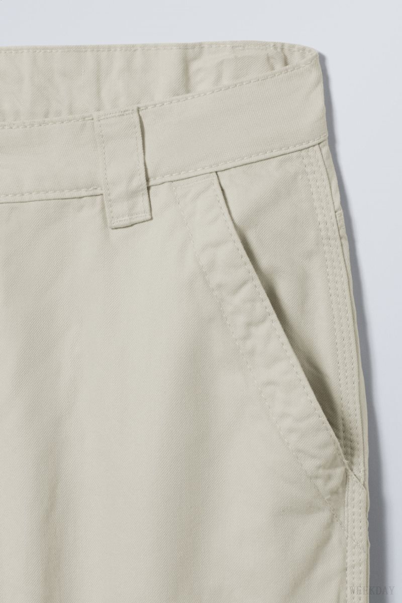 Weekday Tony Pamut Twill Trousers Világos | QSUI3859