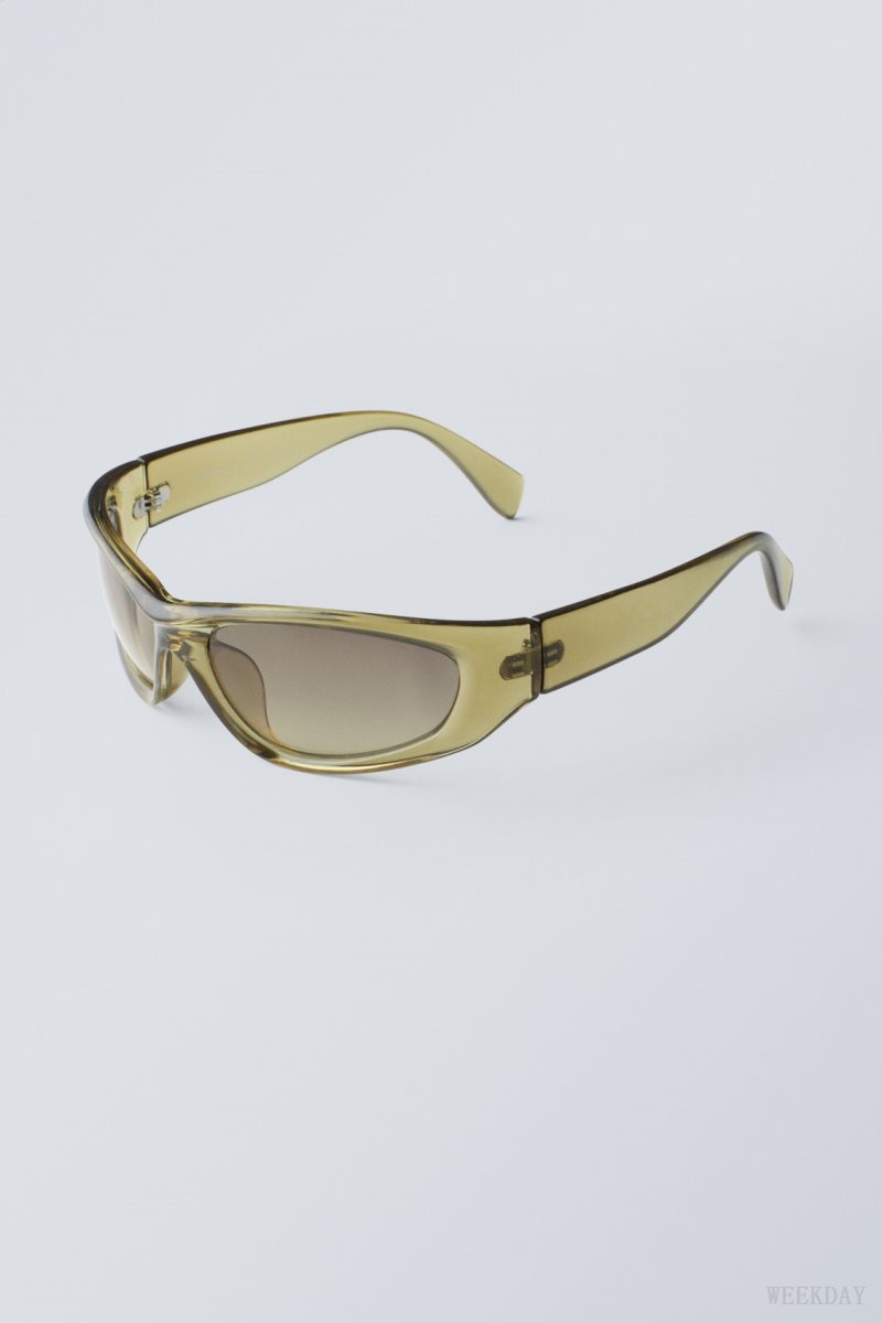 Weekday Trek Sunglasses Khaki | DDAL7768