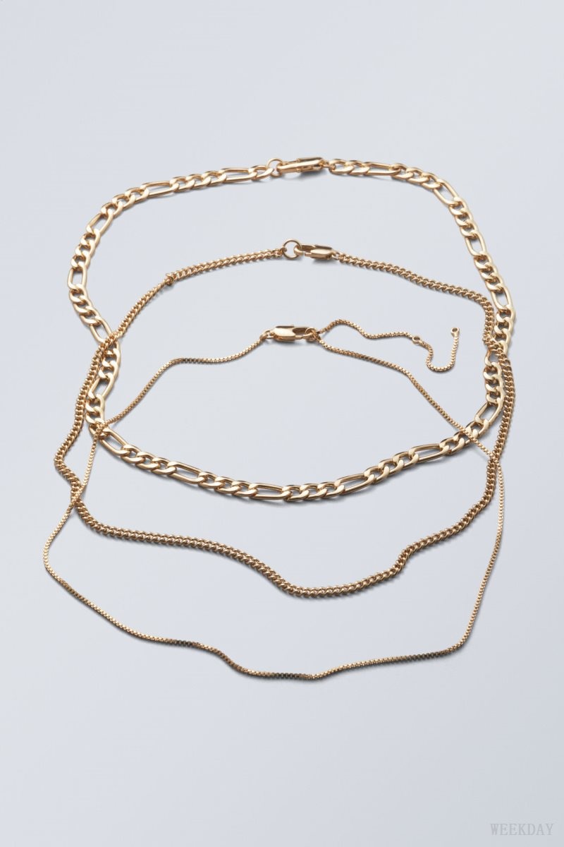 Weekday Unity Necklace Set Golden | EQRC1465