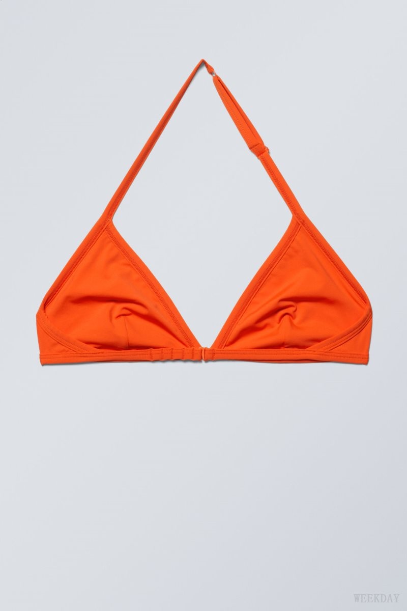 Weekday Vega Halter Triangle Bra Melltartó Piros | CCXS4273