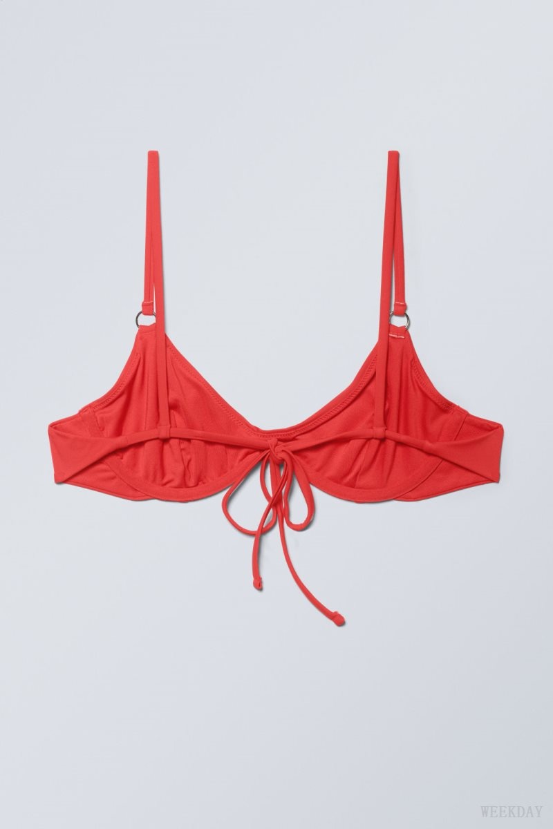 Weekday Wire Bikini Top Piros | MQUP3744