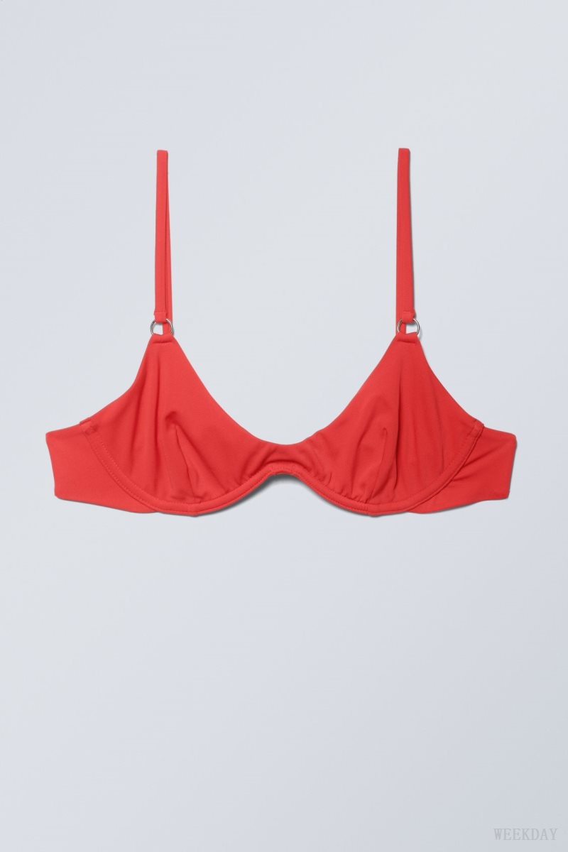 Weekday Wire Bikini Top Piros | MQUP3744