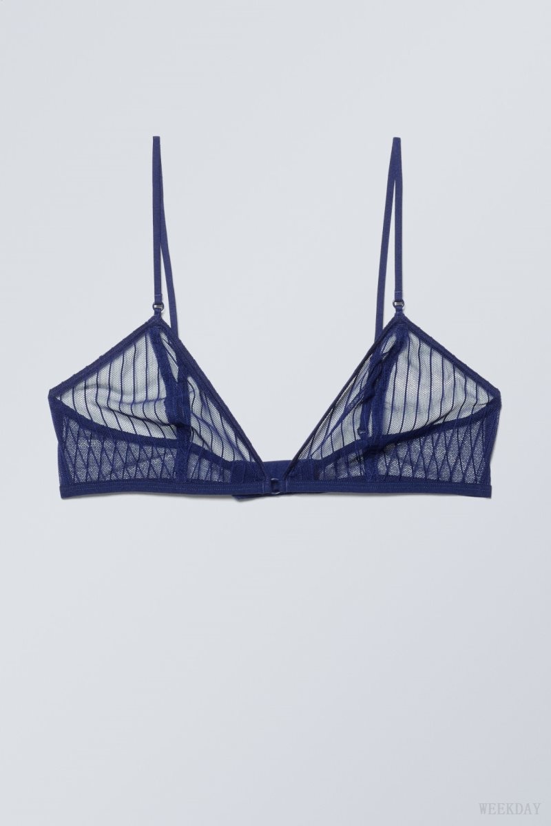 Weekday Zelda Csipke Bralette Bralette Sötétkék | PBGO7099