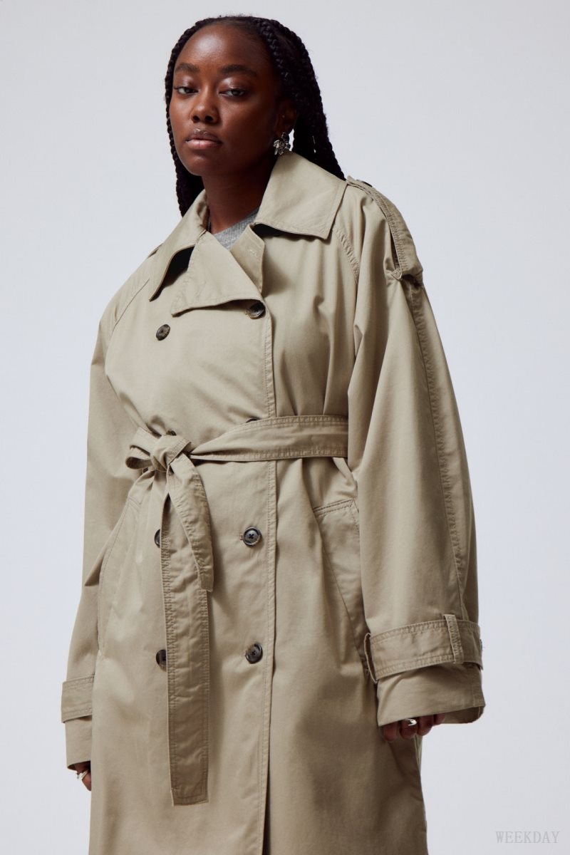 Weekday Zenni Oversized Trench Bézs | WCQG5457