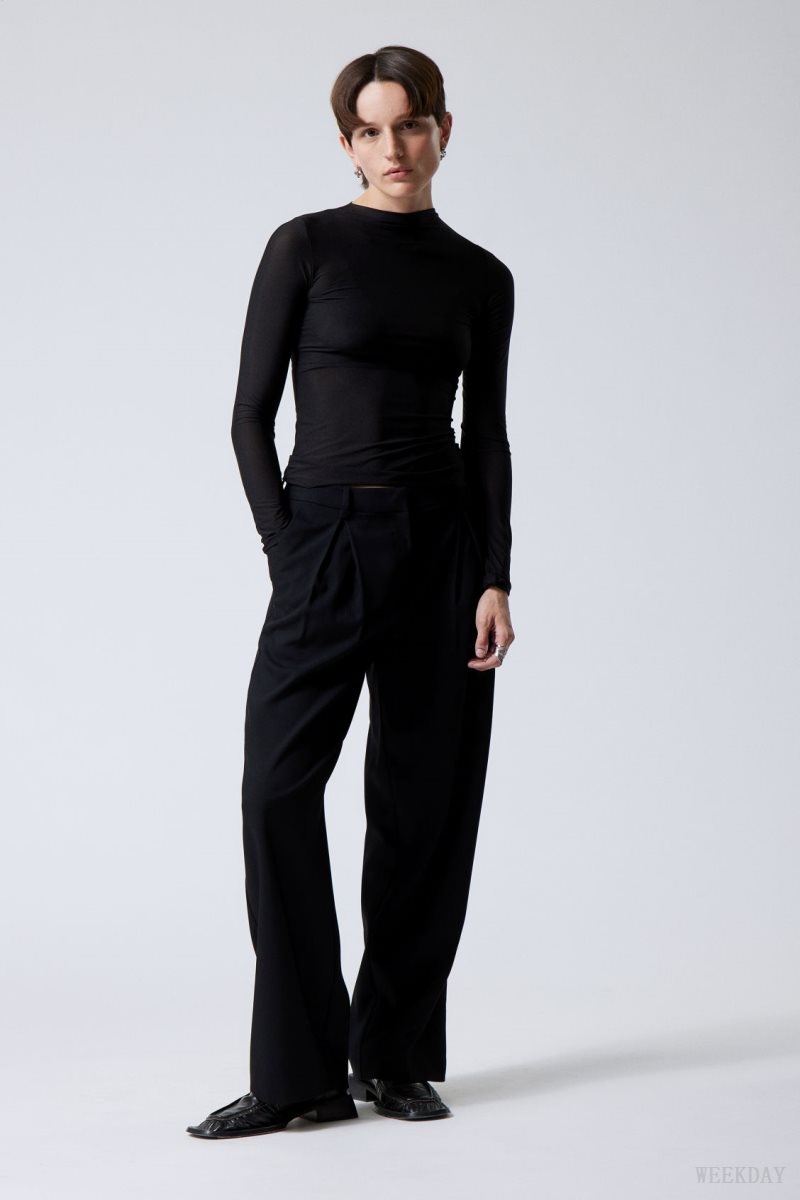 Weekday Zia Suit Trousers Fekete | NVIQ1474