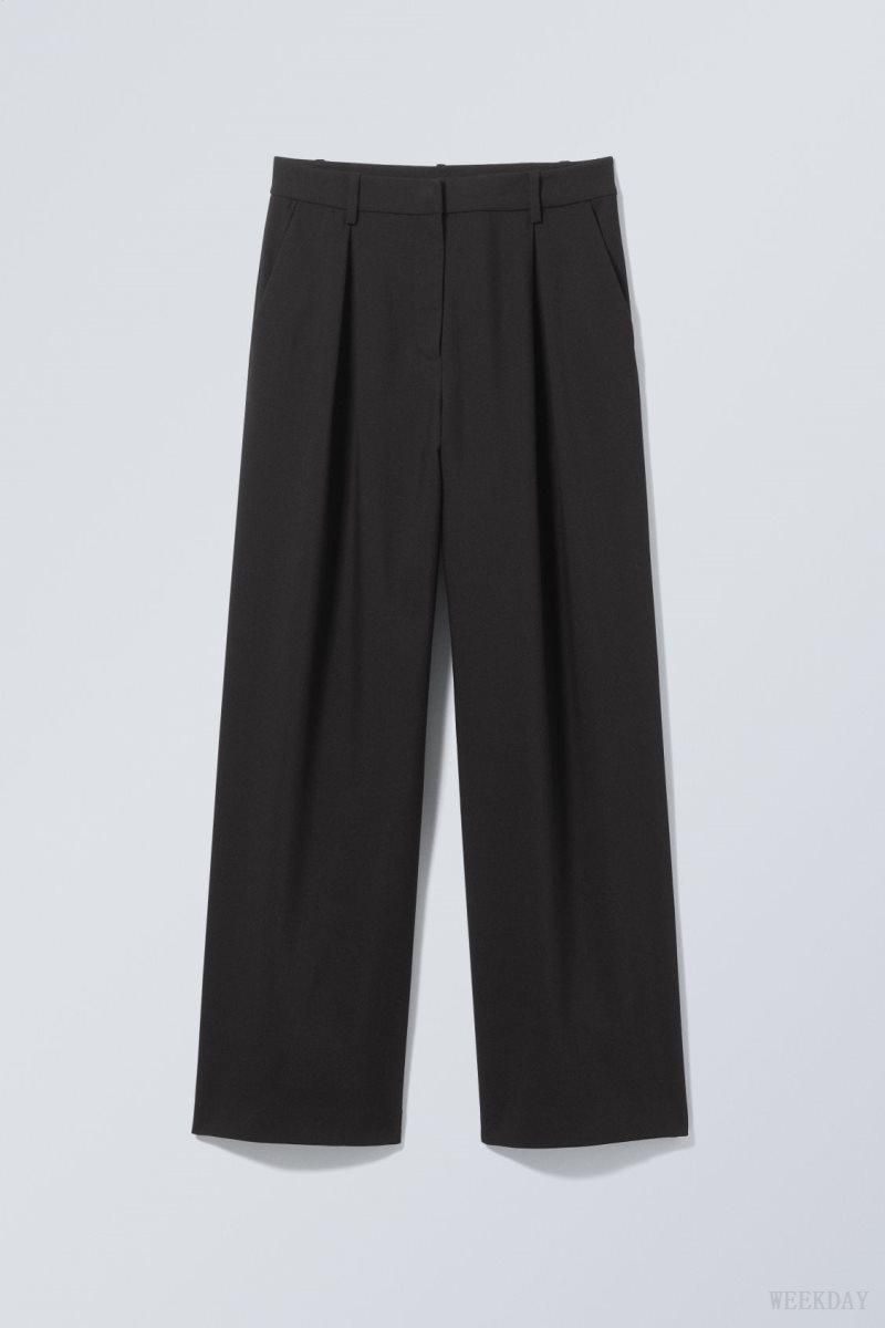 Weekday Zia Suit Trousers Fekete | NVIQ1474