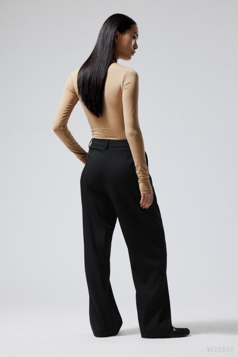 Weekday Zia Suit Trousers Fekete | NVIQ1474