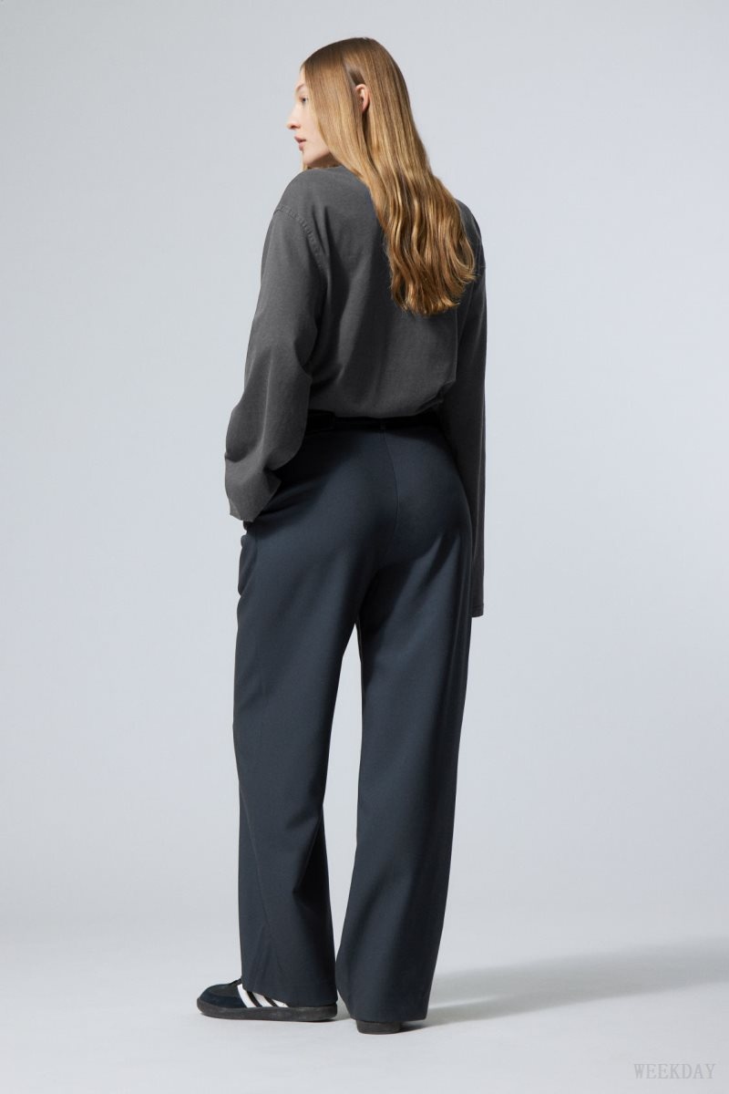 Weekday Zia Suit Trousers Sötétkék | DCOT0404