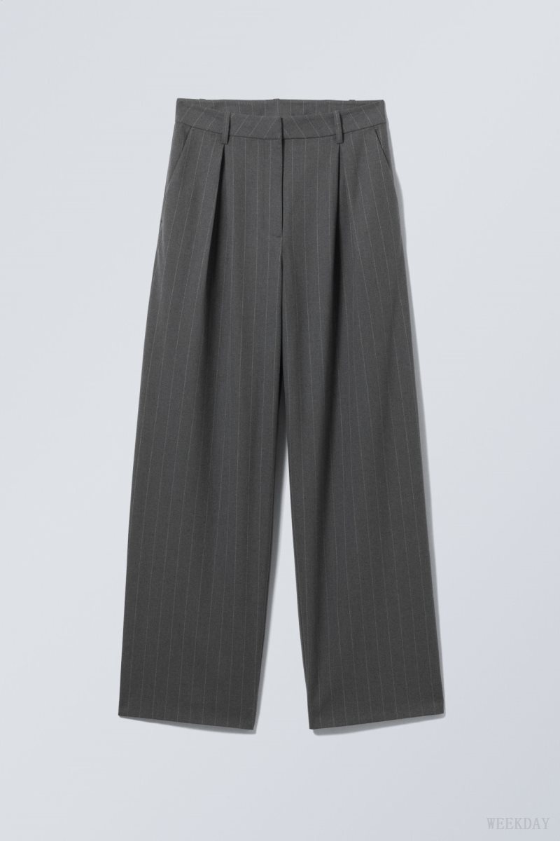 Weekday Zia Suit Trousers Szürke | ZLNA4764