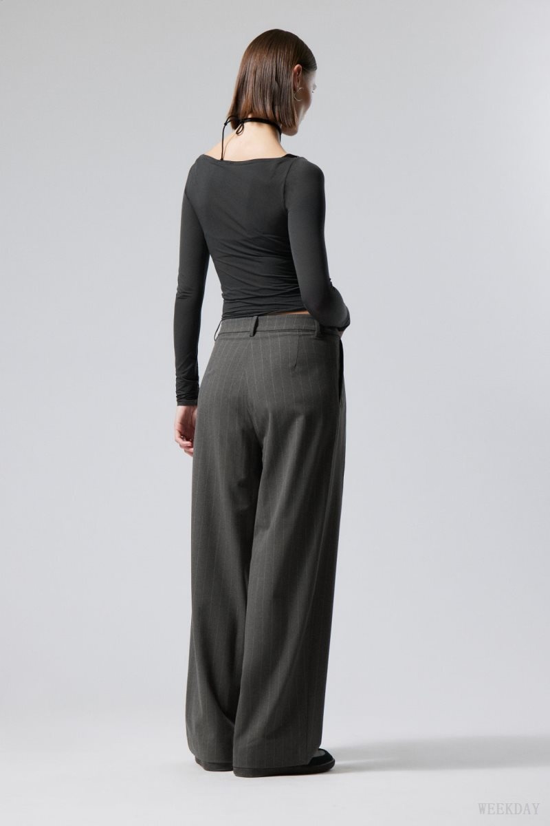 Weekday Zia Suit Trousers Szürke | ZLNA4764